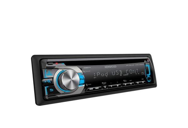 Kenwood KDC-BT440U Autoradio avec Haut-Parleur Bluetooth avec Tuner Haute Performance USB processeur sonore éclairage par Touches Rouge Noir AUX 4 x 50 W Spotify Control 