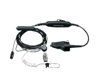 KHS-12BL - Speldmicrofoon + PTT (3 draden) met oortelefoon