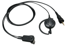 EMC-14 - Microauricular de orejera con MIC/PTT de solapa conexión 1 pin con bloqueo