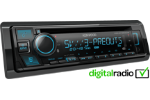 KDC-BT950DAB - Autoradio-CD/USB. Bluetooth et radio numérique DAB+ intégrée, compatible Spotify. 3 sortie RCA (5,0V)