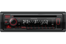 KDC-BT450DAB - DAB+ autoradio/CD/USB met Bluetooth en rode toetsverlichting. Ondersteund Spotify & KENWOOD Remote App.