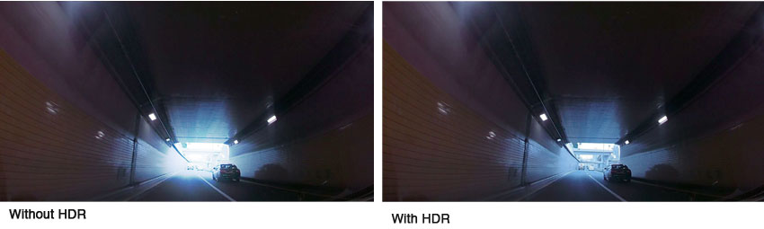 DRV-A301W HDR reduces blown out highlights