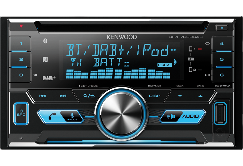 Kenwood DPX-7000DAB Bluetooth DAB USB MP3 CD AUX Autoradio Einbauset für Volvo S40 V40 850 