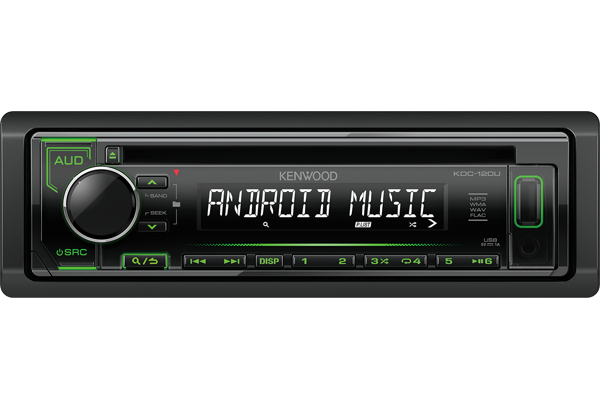 CD MP3 USB Receiver Green Key Illumination Car Stereo 1 RCA Kenwood KDC-120UG