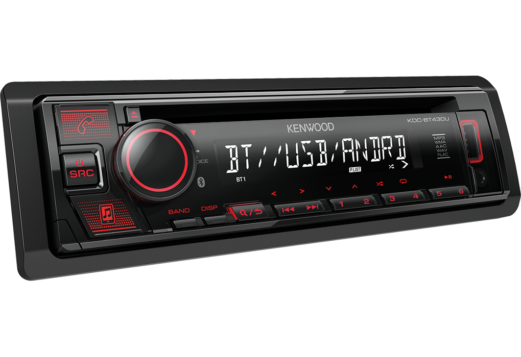 Kenwood KDC-BT430U Bluetooth Autoradio CD USB AUX MP3 FLAC AAC WAV Einbauset für Mini R50 R52 R53 