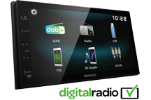 DMX125DAB - Récepteur multimédia numérique avec écran WVGA de 6.8, Radio numérique DAB+ et fonction mirroir pour Android.