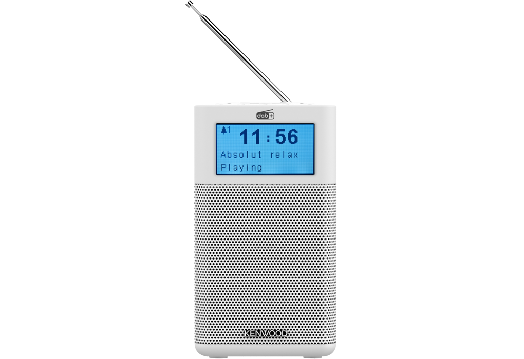 Kenwood CR-M10DAB-W Radio compacta Dab+, FM, Bluetooth, Line-In, Conector para Auriculares, función Despertador, Color Blanco 