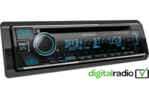 KDC-BT740DAB - Autoradio-CD/USB. Bluetooth et radio numérique DAB+ intégrée, compatible Spotify et Amazon Alexa. 2 RCA (2,5V)