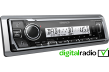 KMR-M508DAB - Récepteur multimédia numérique marin avec radio numérique DAB+, technologie Bluetooth et service vocal Amazon Alexa.