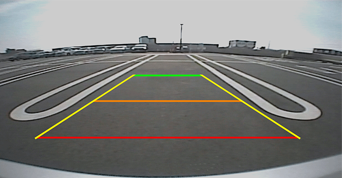 Rear View Camera Input with Parking Guidelines