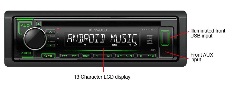 KDC-210UG front panel