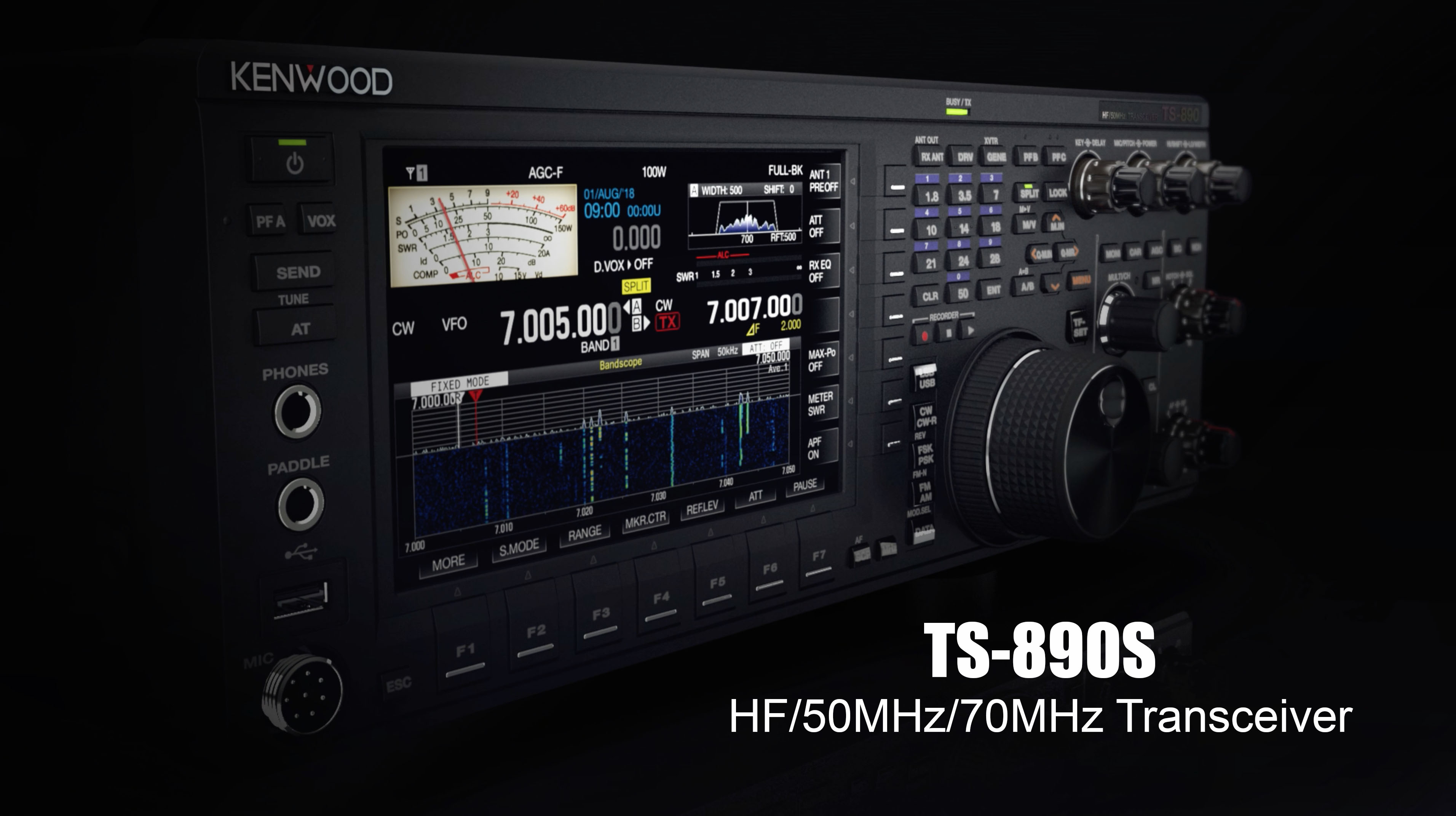 cw decoder transceiver software with waterfall