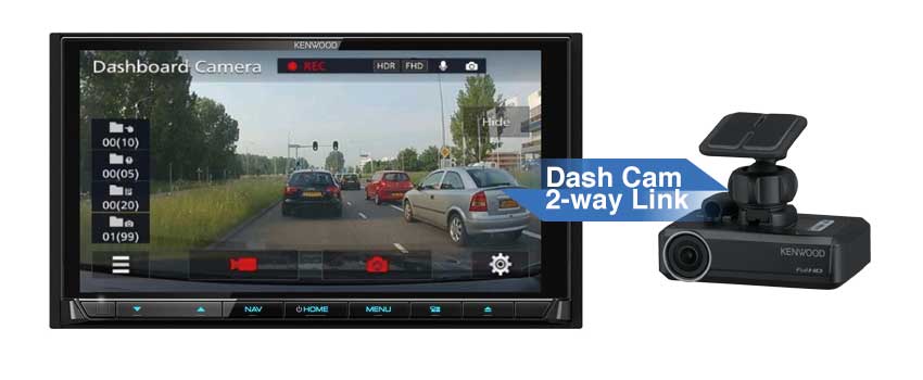 DRV-N520 dash cam link to Kenwood system