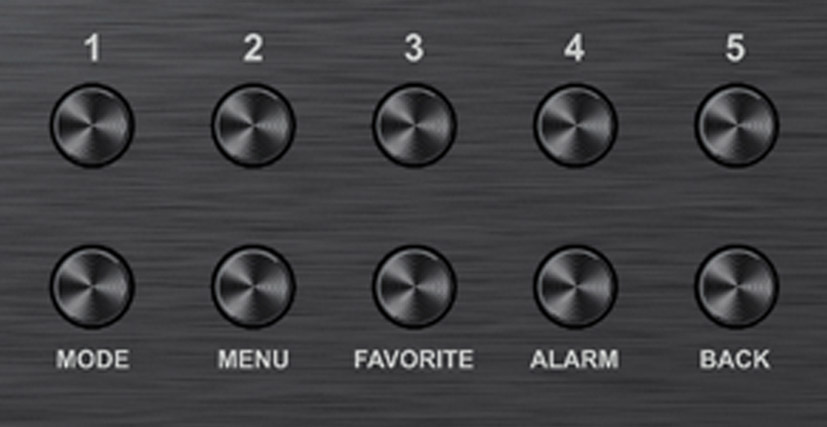 CR-ST80DAB-B top panel control knobs