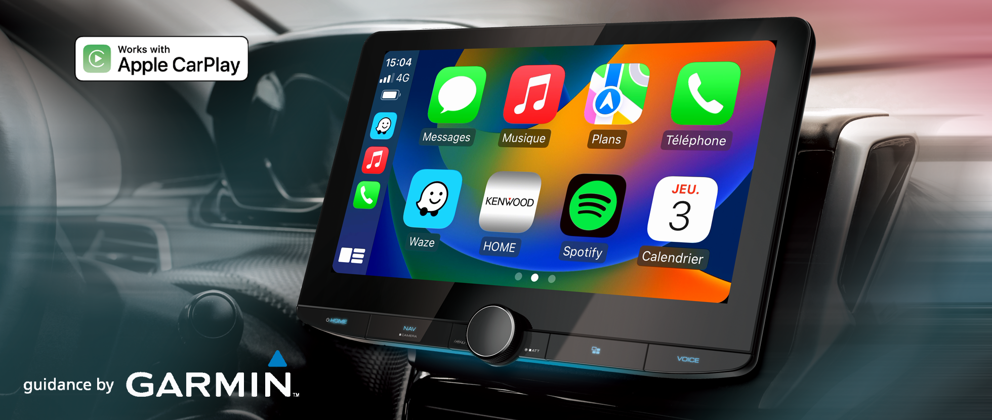 Car Electronics > Navigation & Multimédia > Navigation Apple CarPlay •  KENWOOD France